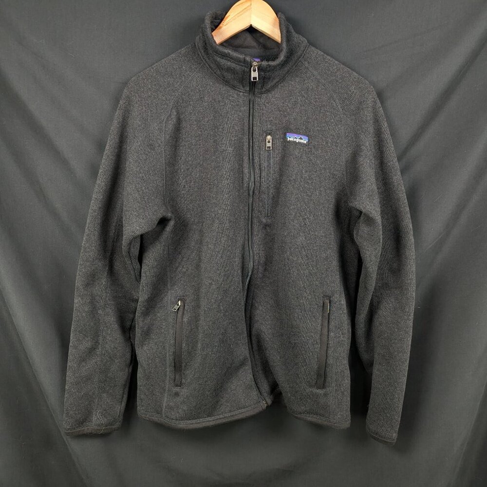 Patagonia Better Sweater Full Zip Black Mens Medium Slim Fit Excellent